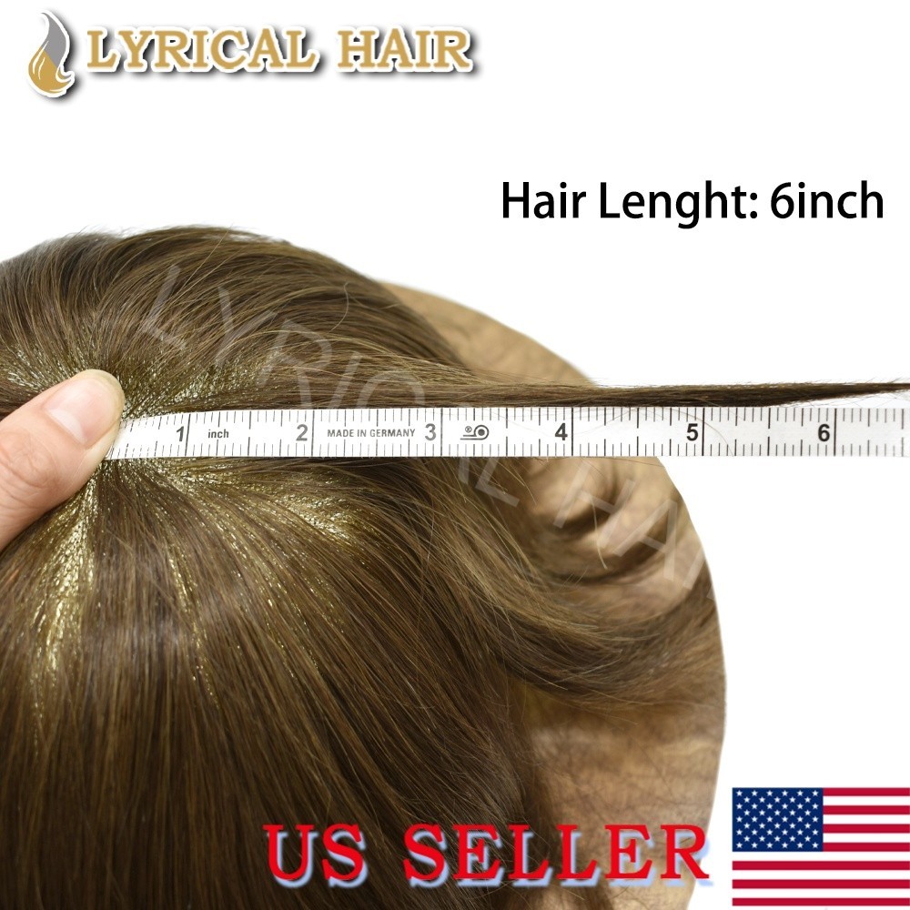 Lyrical Hair Mens Toupee Human Hair System Mono Lace Hairpiece Monofilament Wig