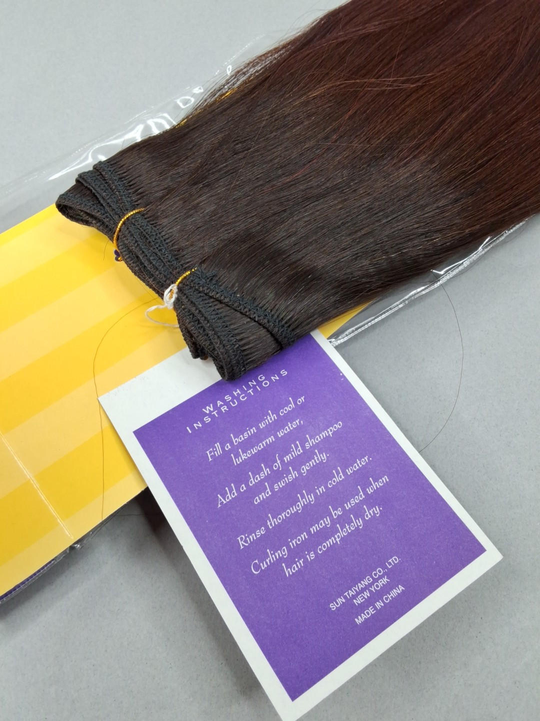 New Yaki N33B Dark Brown Root Auburn 12” Straight 100% Human Hair Extensions