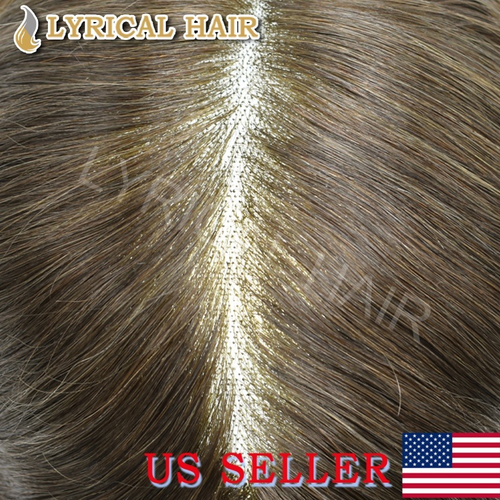 Lyrical Hair Mens Toupee Human Hair System Mono Lace Hairpiece Monofilament Wig