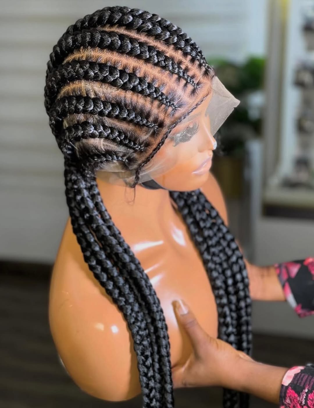 Cornrows Braided wig, Box Braid wig, Knotless Braided wig, wigs for Black women
