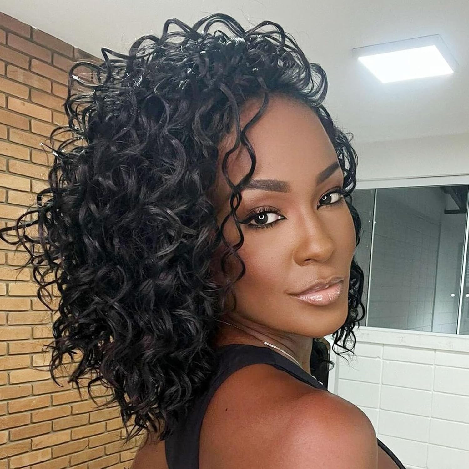 Gogo Curl Crochet Hair 10 Inch 8 Packs Black Ocean Wave Crochet Hair Pre Loop…