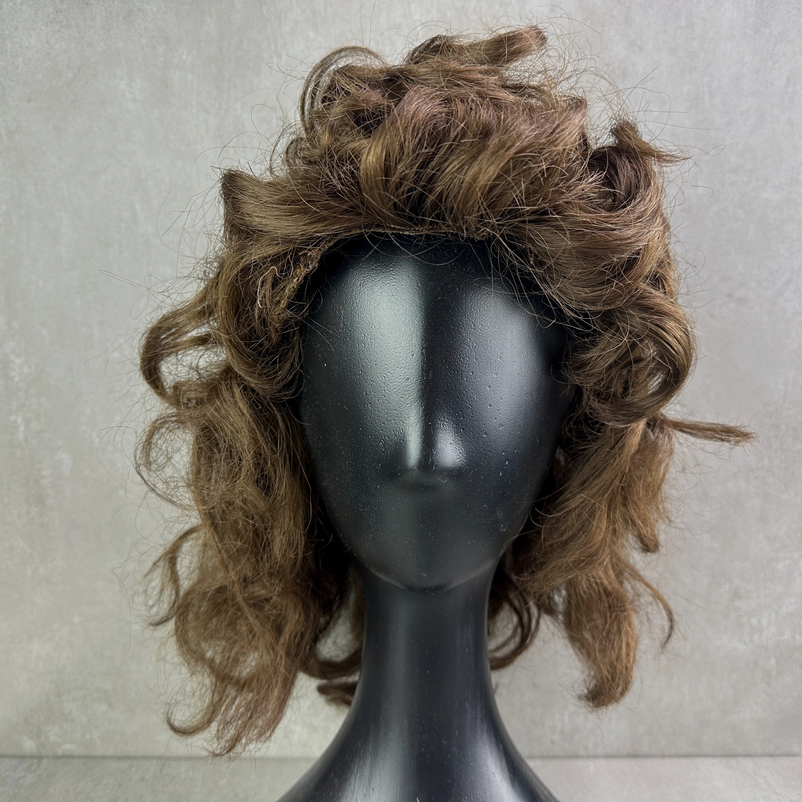 Kanekalon Wig Vintage Brunette 100% Modacrylic Fibre 1960s 1970s JAPAN Hong Kong