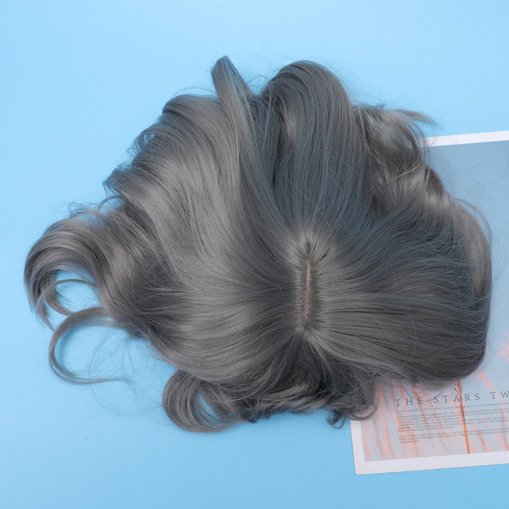 1Pcs Realistic Grey Bob Hair Wig Lace Front Durable Synthetic Wig for Women