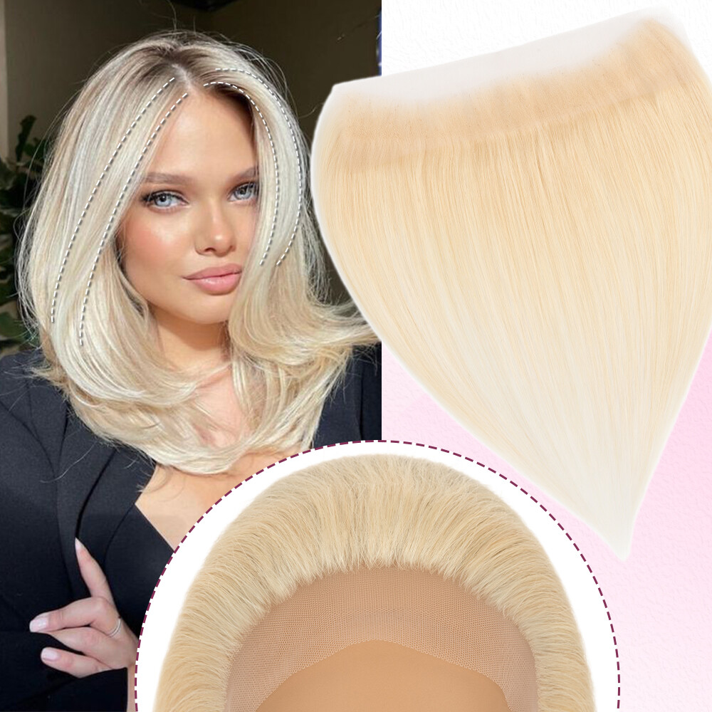 Forehead LACE Hairpiece Toupee Remy Human Hair Frontal Hairline Topper Men/Women