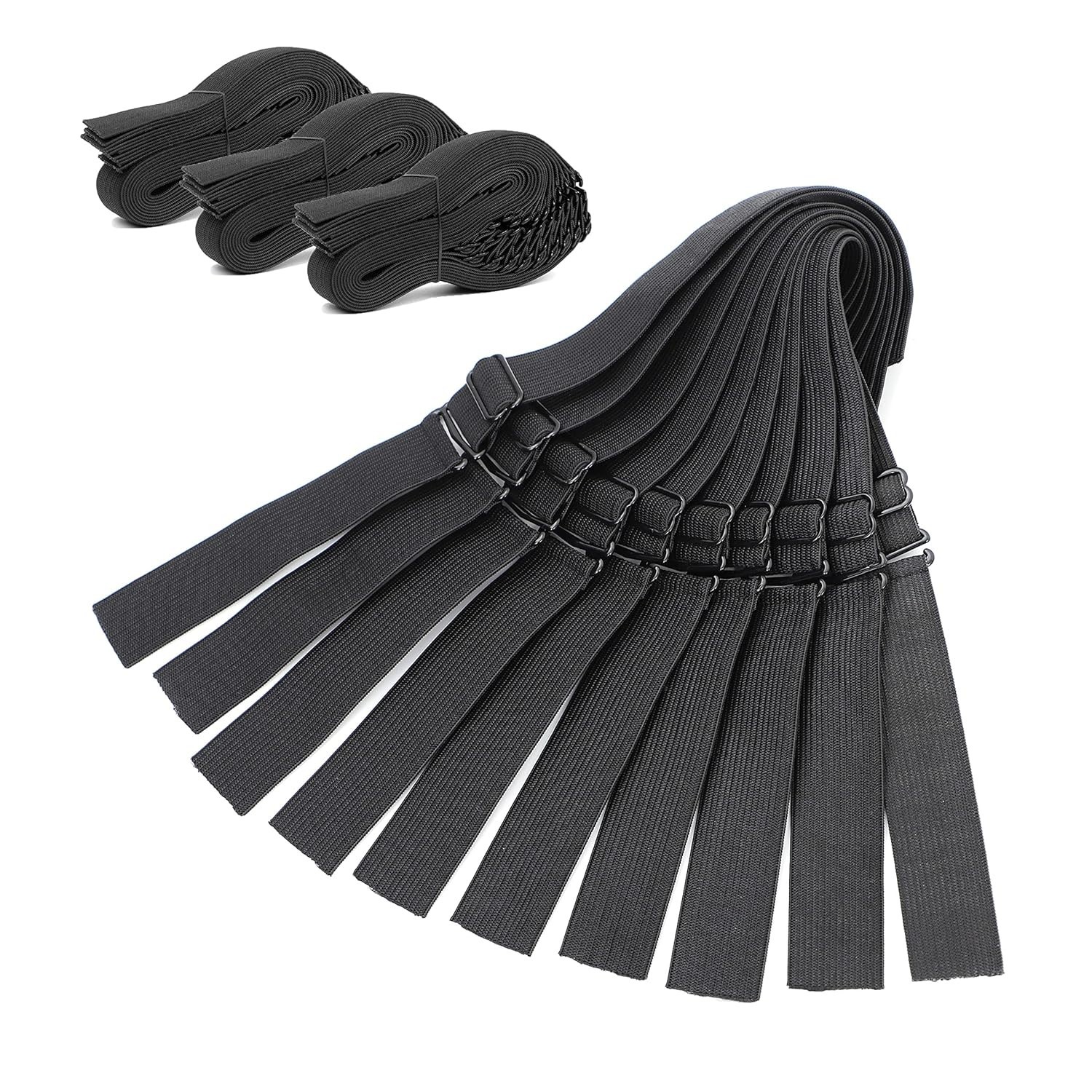 High Stretch Adjustable Wig Bands – 40pcs of Black Quality Elastic Straps