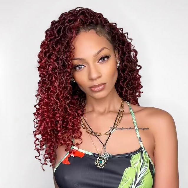 Ameli Goddess Locs Crochet Hair 14Inch Pre Looped Faux Locs Crochet Hair 8Packs
