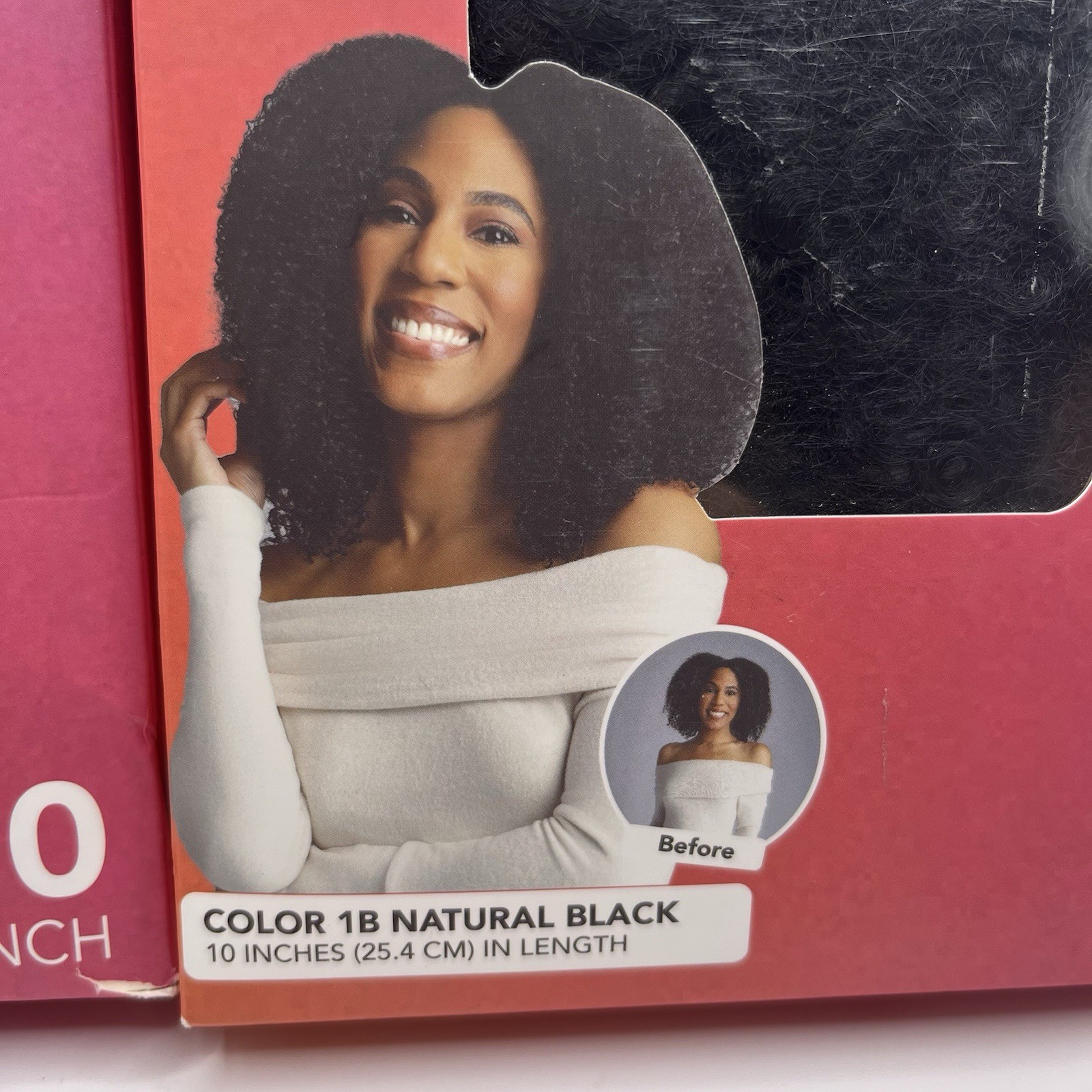 Natural Roots Clip-In Hair Extensions 10” Color 1B Soft Curl & Kinky Curly