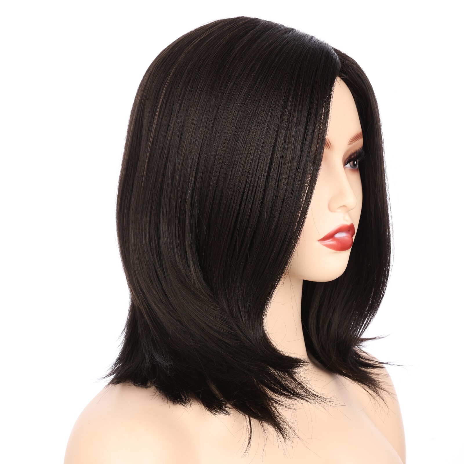 OneDor 11″ Short Straight Synthetic Bob Wigs for Women, Girls (RL2/4)