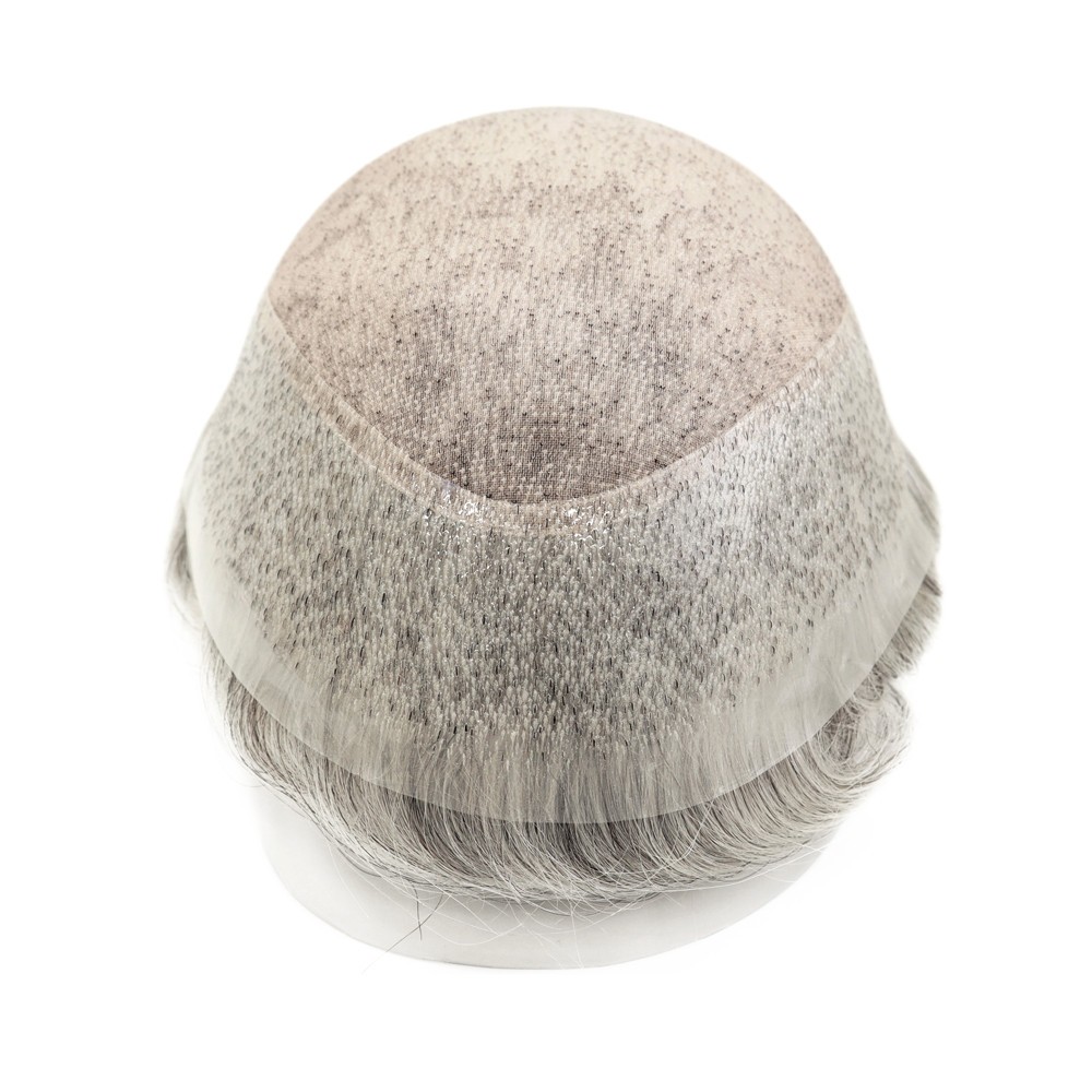 Toupee For Mens Human Hair Durable Mono Skin Replecement System Gent Hairpieces