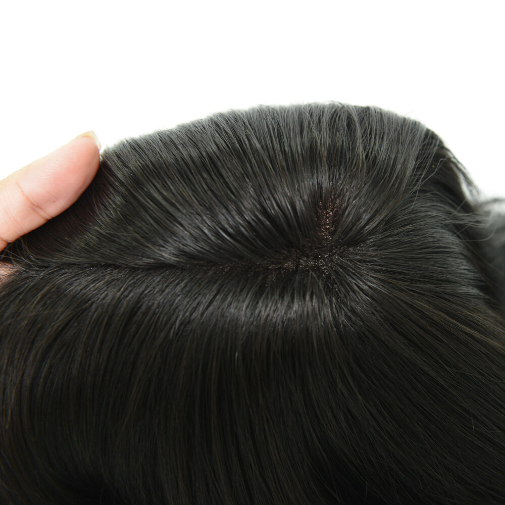 Women Human Hair Topper Top Pieces European Cuticle Remy Straight Hair TP04 16”