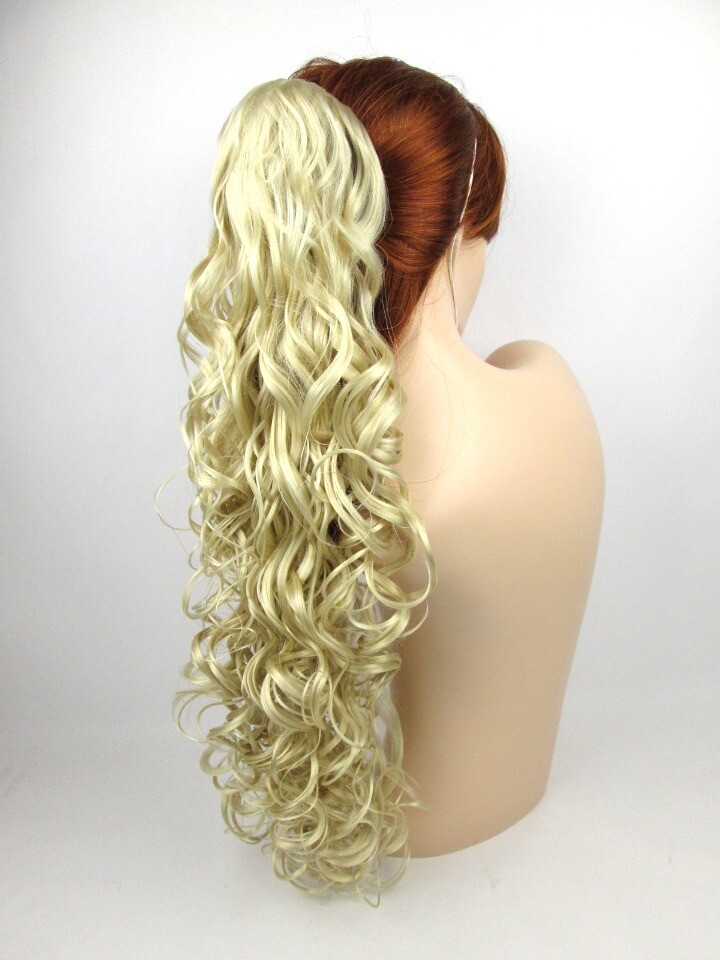 25″ LONG BIG LOOSE WAVES CURLY HAIR PONYTAIL HAIRPIECE CHEERLEADERS DANCER IRISH
