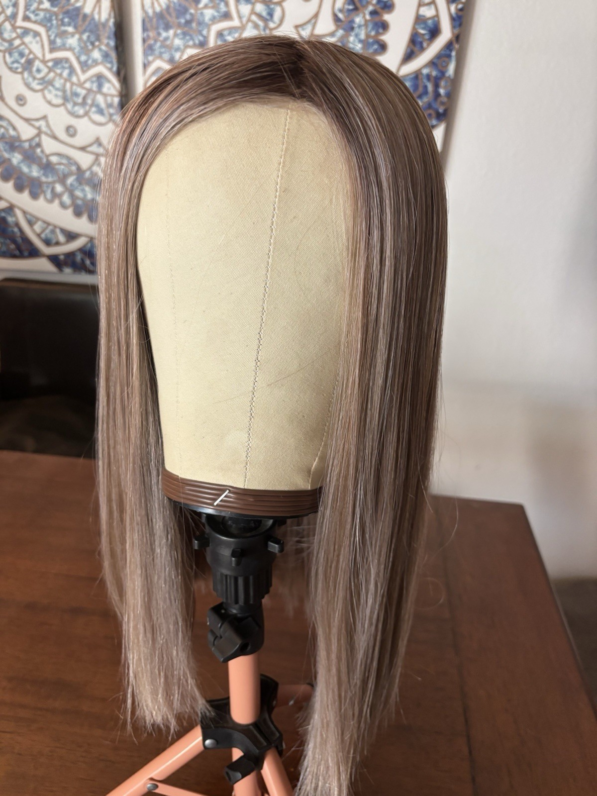 Luxury Lace Front Center Part Synthetic Wig Ash Blonde By Wigs For Every Women