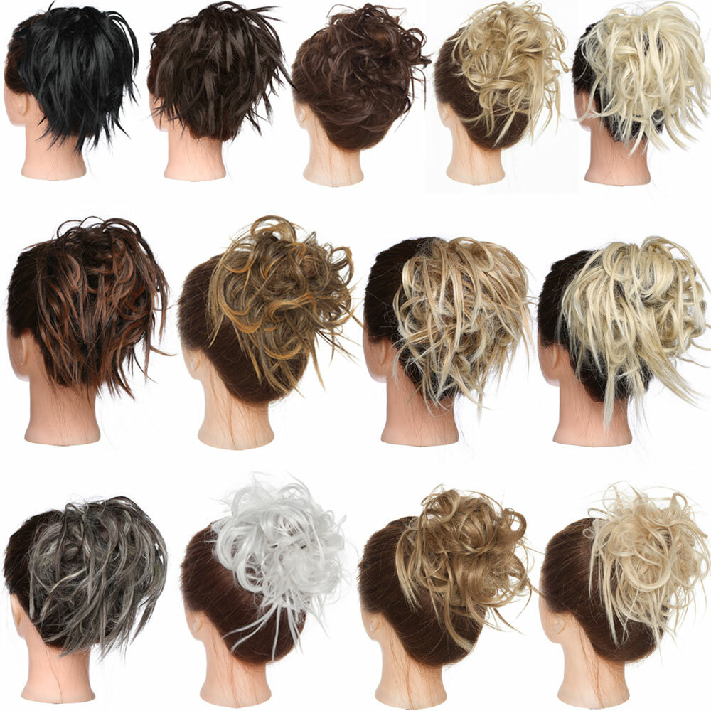 THICK X-LARGE Messy Bun Hair Piece Scrunchie Updo Hair Extension Real As Human D