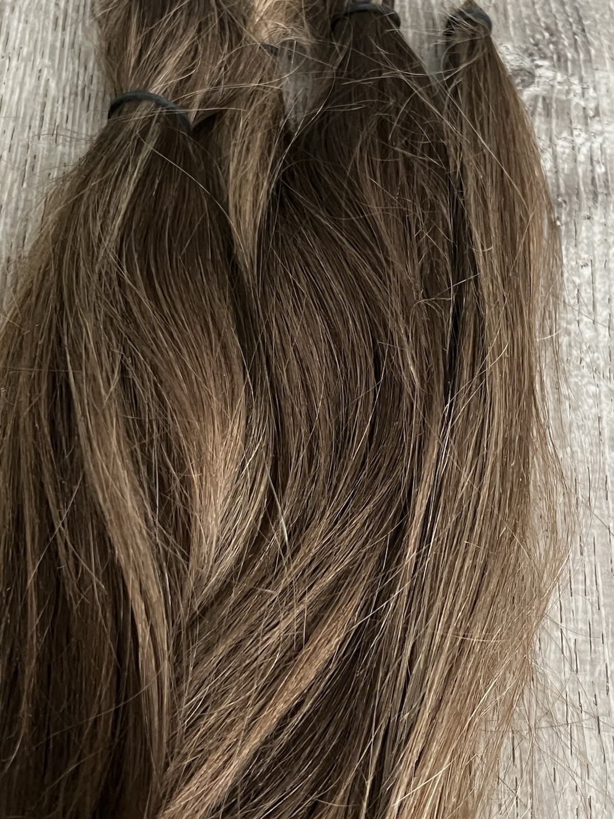 Real Human Hair Cut Ponytail 11 Inch 3.8 Oz From Woman Medium Brown