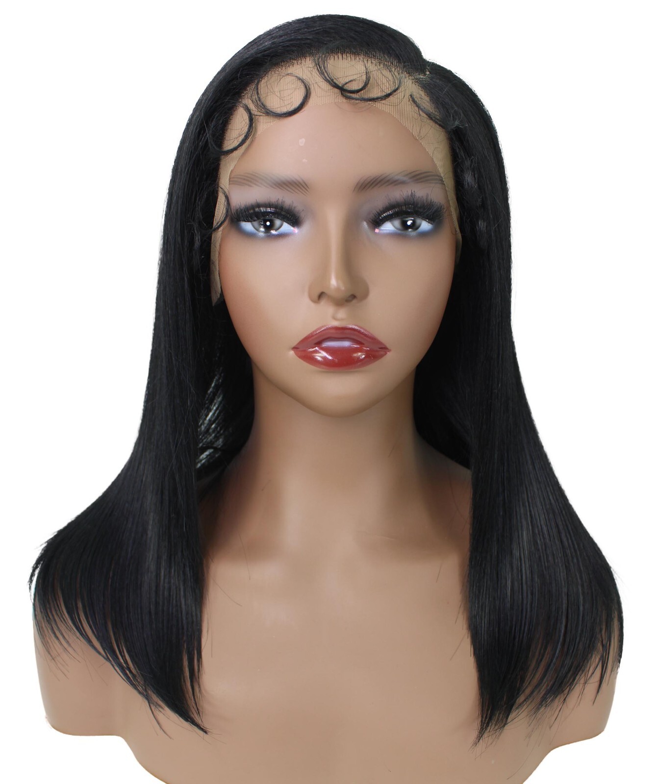 LUXLUXE Gabriell Straigh 18 inch Lace Front Wig, High Temperature Fiber, BL-0163