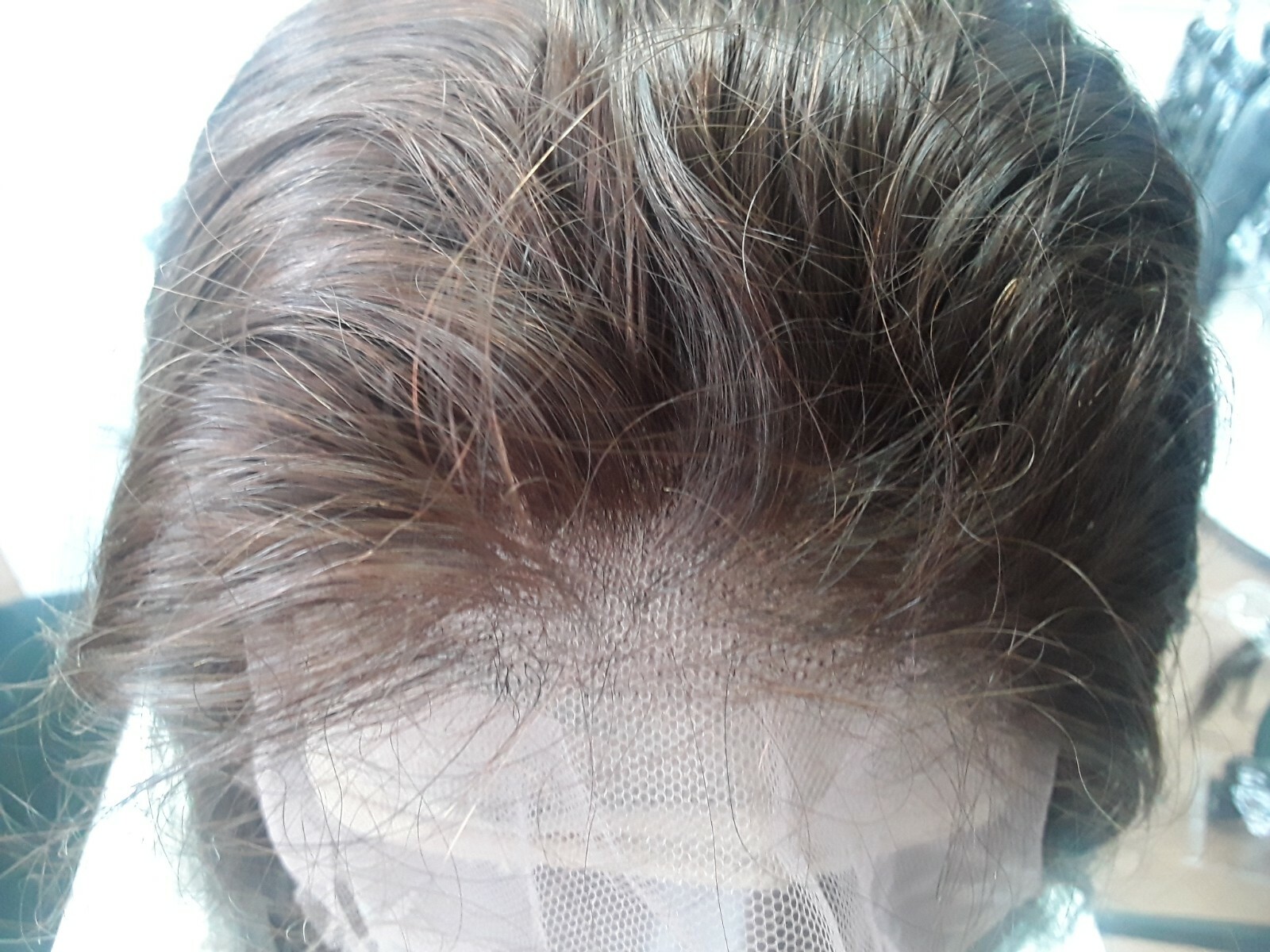 12A 22INCH BRAZILIAN GLUELESS SILK BASE TOP FULL LACE WIG STRAIGHT COLOR 4# 150%