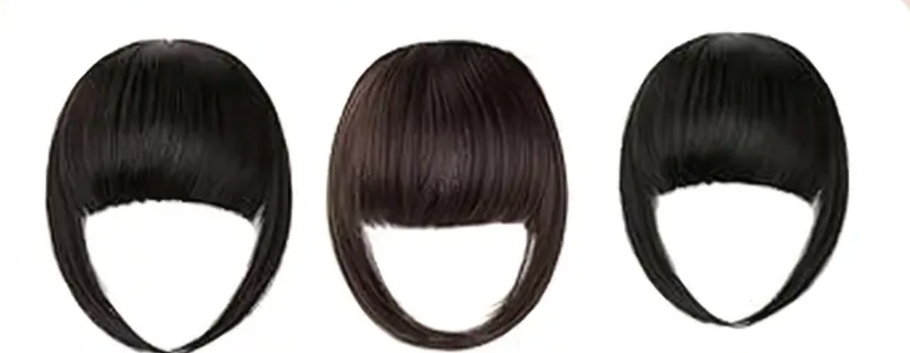 Bang Hair Extension Black Bangs Halloween Costume Cosplay Fashion Style Beauty