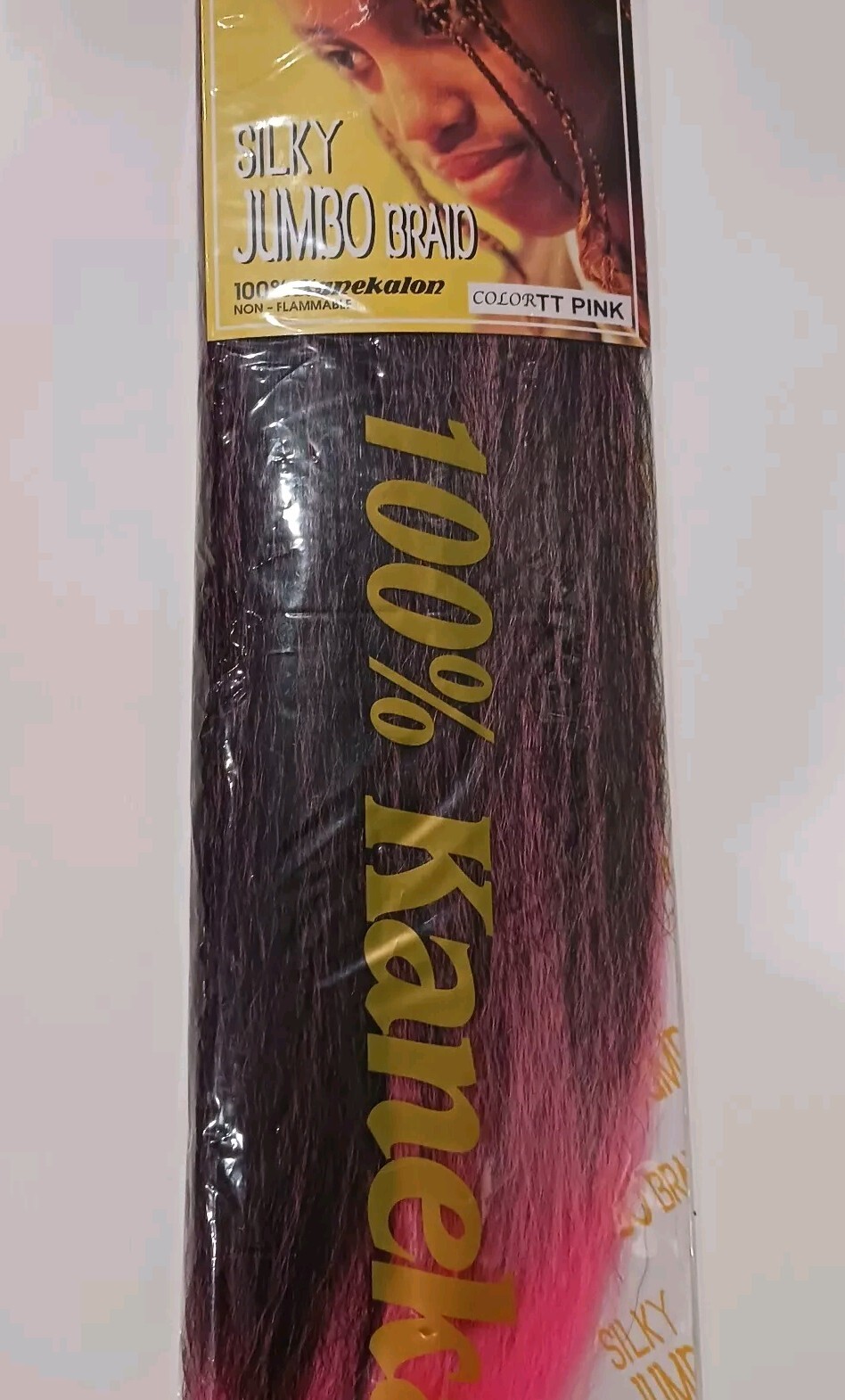x2 Pink Ombre Kanekalon Jumbo Braiding Hair Extension 24″ Synthetic 100 TTPin