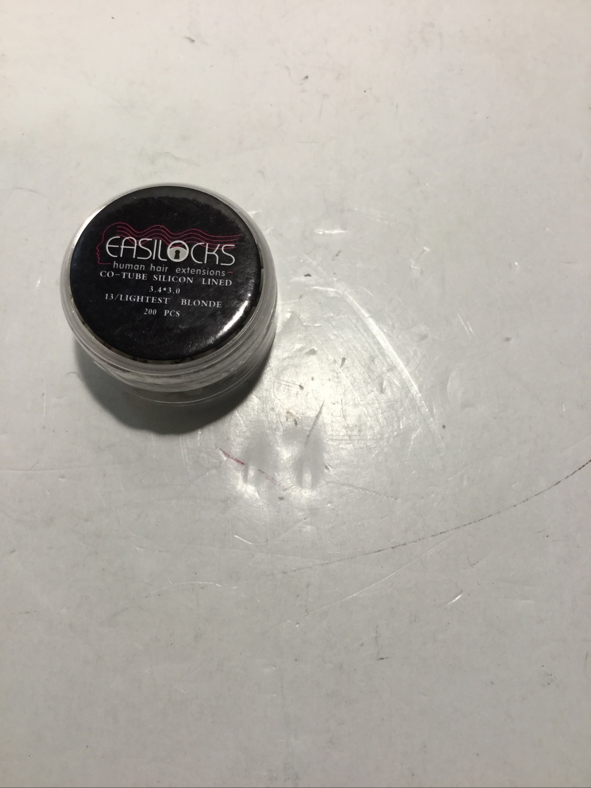 Easilocks hair extension silicon-lined tubes/ 200 count/ 13 LIGHTEST BLONDE