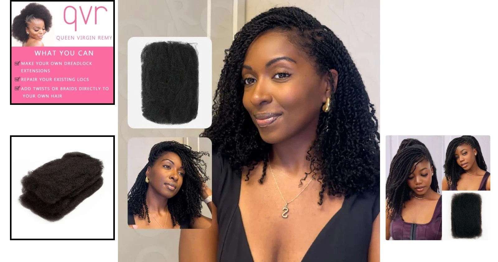 Soft 100% Human Hair – 12 Inch Afro Kinky Bulk for Stylish Dreadlocks & Braids