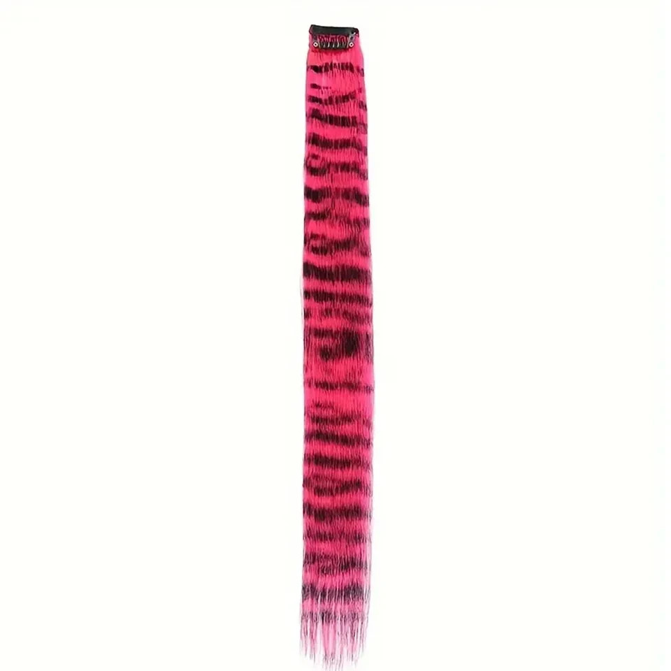 Colorful Feather Clip In Hair Extension One Piece Fake Hairpiece For Women Party