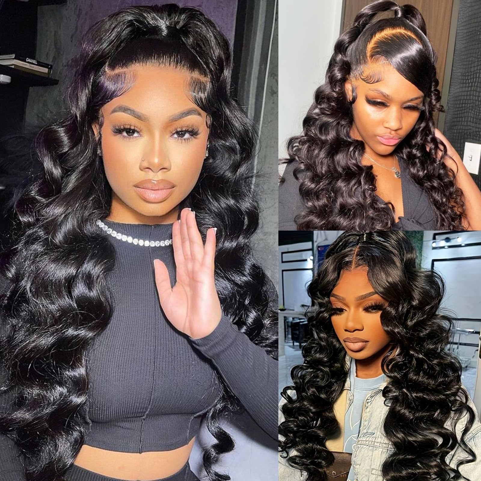 Andria 13X6 Hd Lace Front Wigs Body Wave Glueless Pre Plucked Lace Frontal Wigs