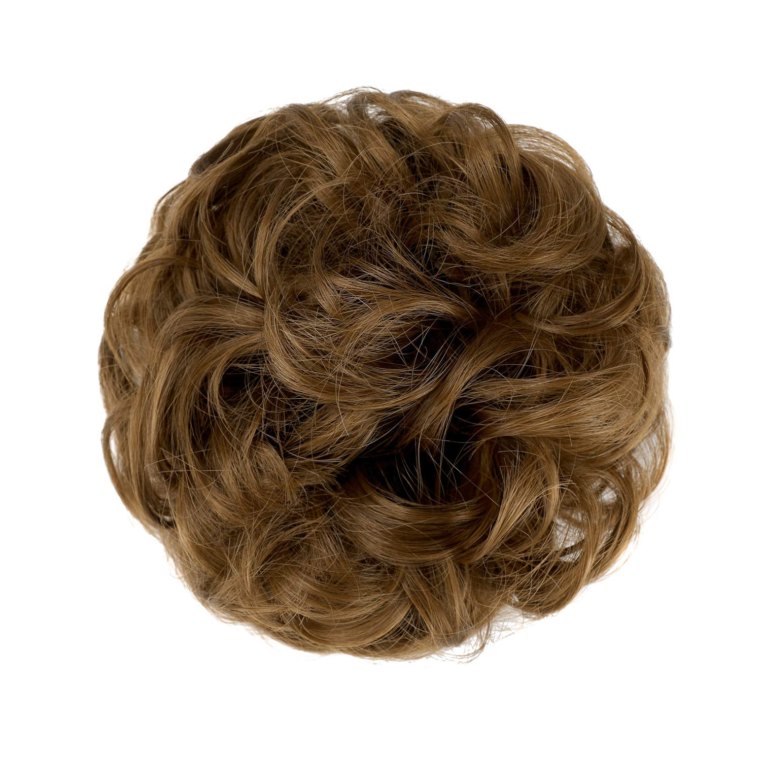 2 PCS Messy Bun Hair Piece Wavy Curly Scrunchies Synthetic Chignon Ponytail Hair