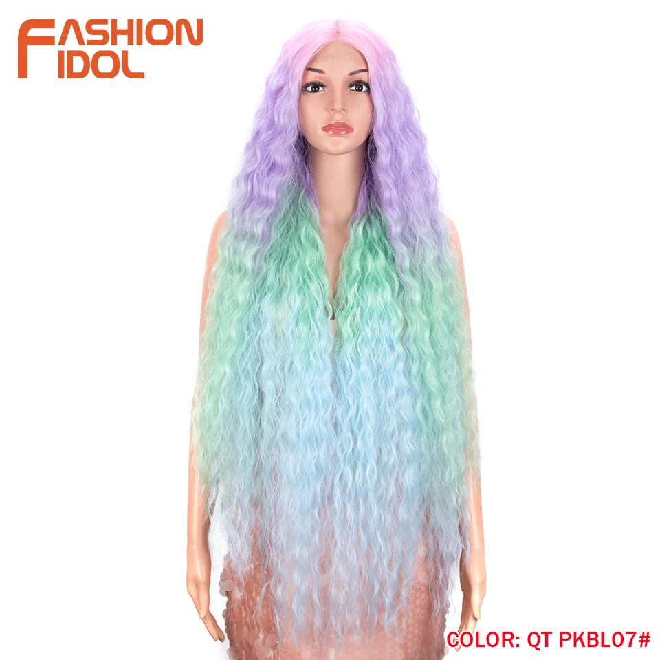 42″ Loose Wave Lace Front Wig Hair Synthetic Wigs For Women fake hair wig