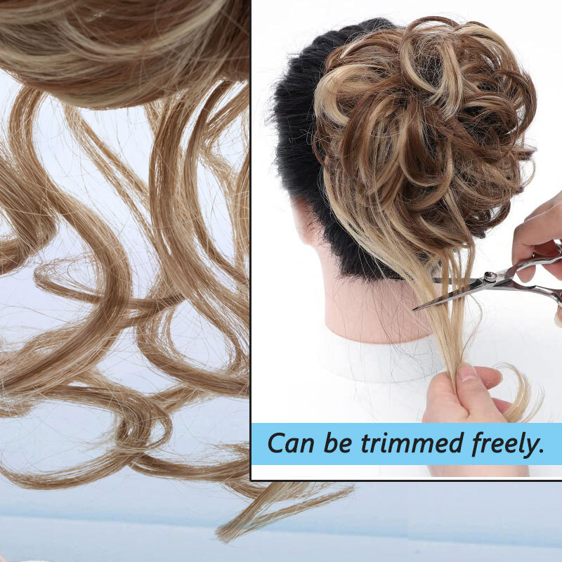 Jaw Claw Clip Large Messy Bun Scrunchie Hair Piece False Updo Hair Extensions US