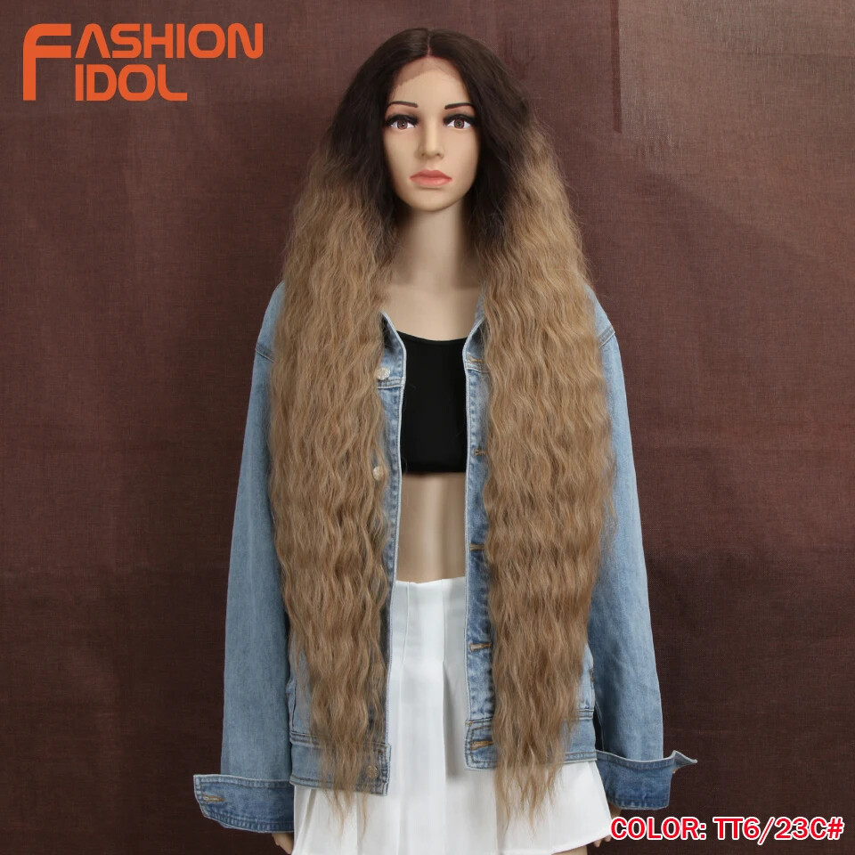 42″ Loose Wave Lace Front Wig Hair Synthetic Wigs For Women fake hair wig