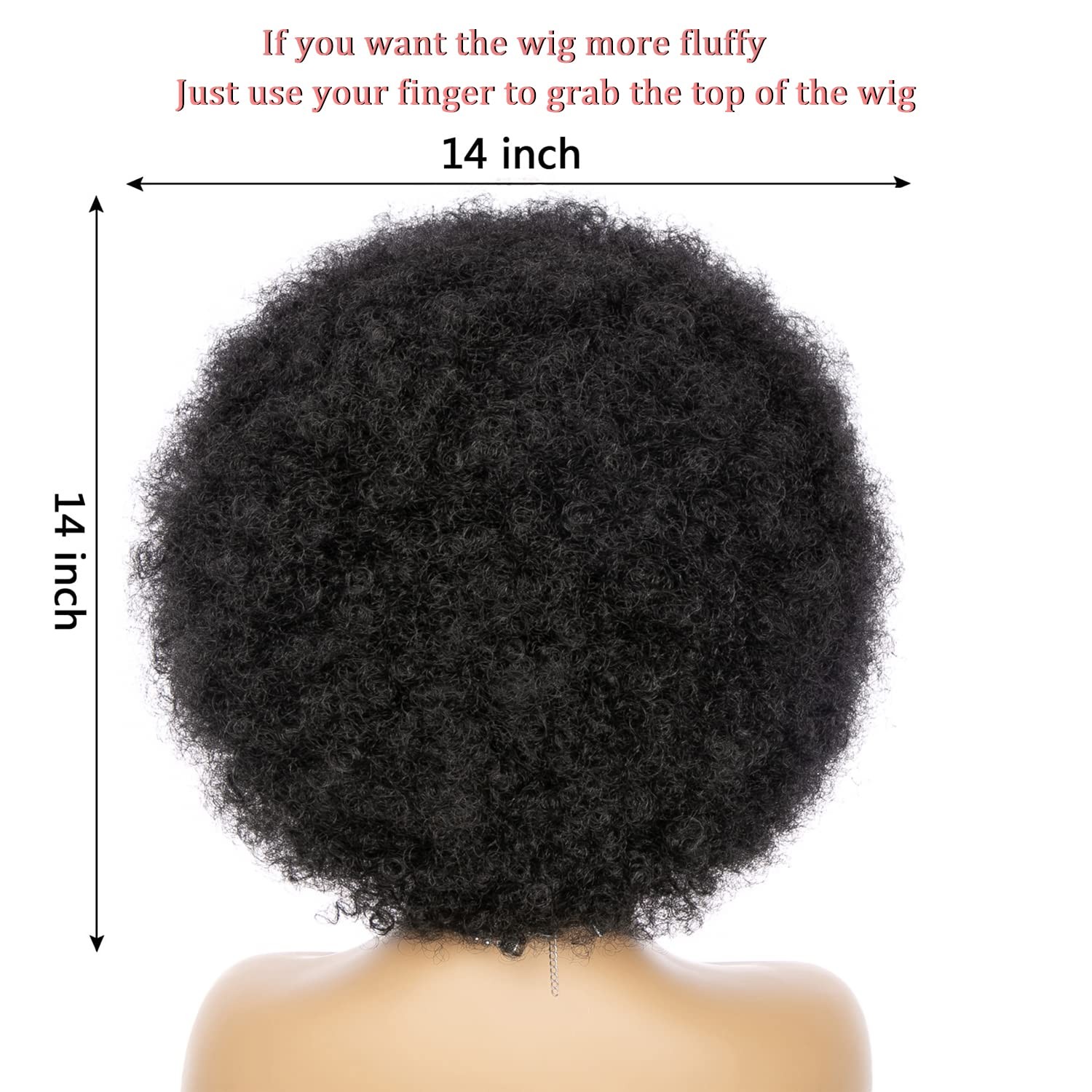 Afro Wig Short Curly Kinky Curly Hair Wigs for Women – Natural Looking Daily Use