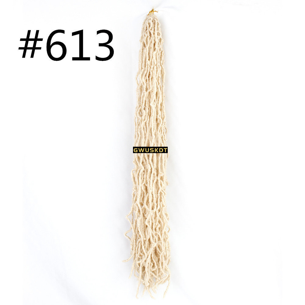 36in Nu Locs Pre Looped Braids Synthetic Crochet Hair Dreadlocks Hair Extensions