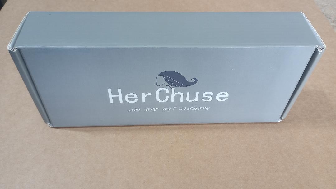 NEW Herchuse Clip-In 12″ Afro Curly Hair 1BT99J w/ Lashes & Clips Free Ship