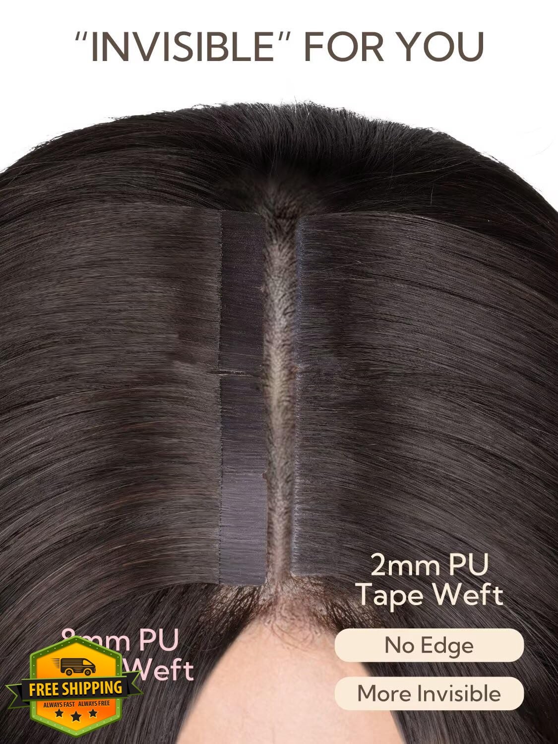 hotbanana 14 Inch Invisi Edge Tape Extensions #2 Pro Invisi