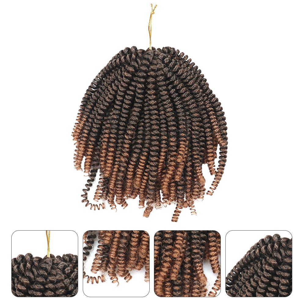 1Pcs Durable Dark Brown Spring Braids Crochet Hair Extensions for Decoration