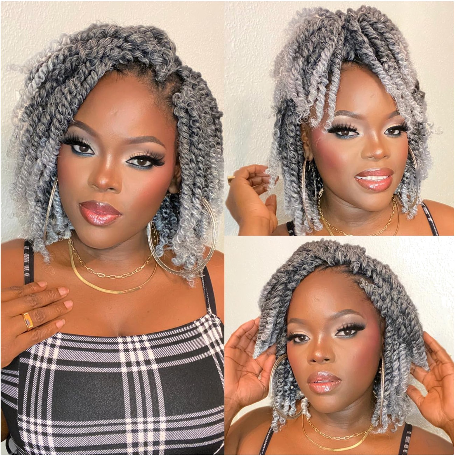 Effortless Elegance: 8 Packs of 8-Inch Pre-twisted Passion Twist Hair Extensions
