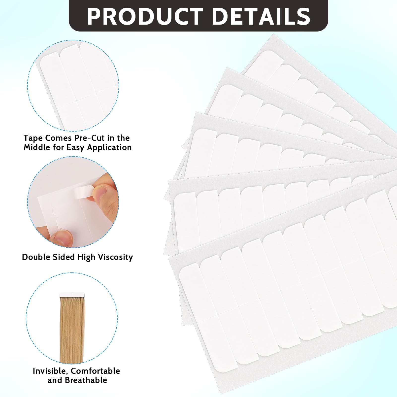 Extension Tape Double Sided Adhesive Wig Tape Waterproof Human Hair Extension