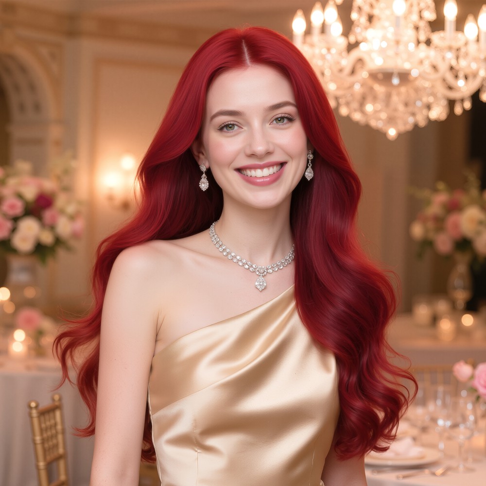 Full Lace Wig with 26 Inches Long Curly Hair Burgundy Color Natural Body Waves