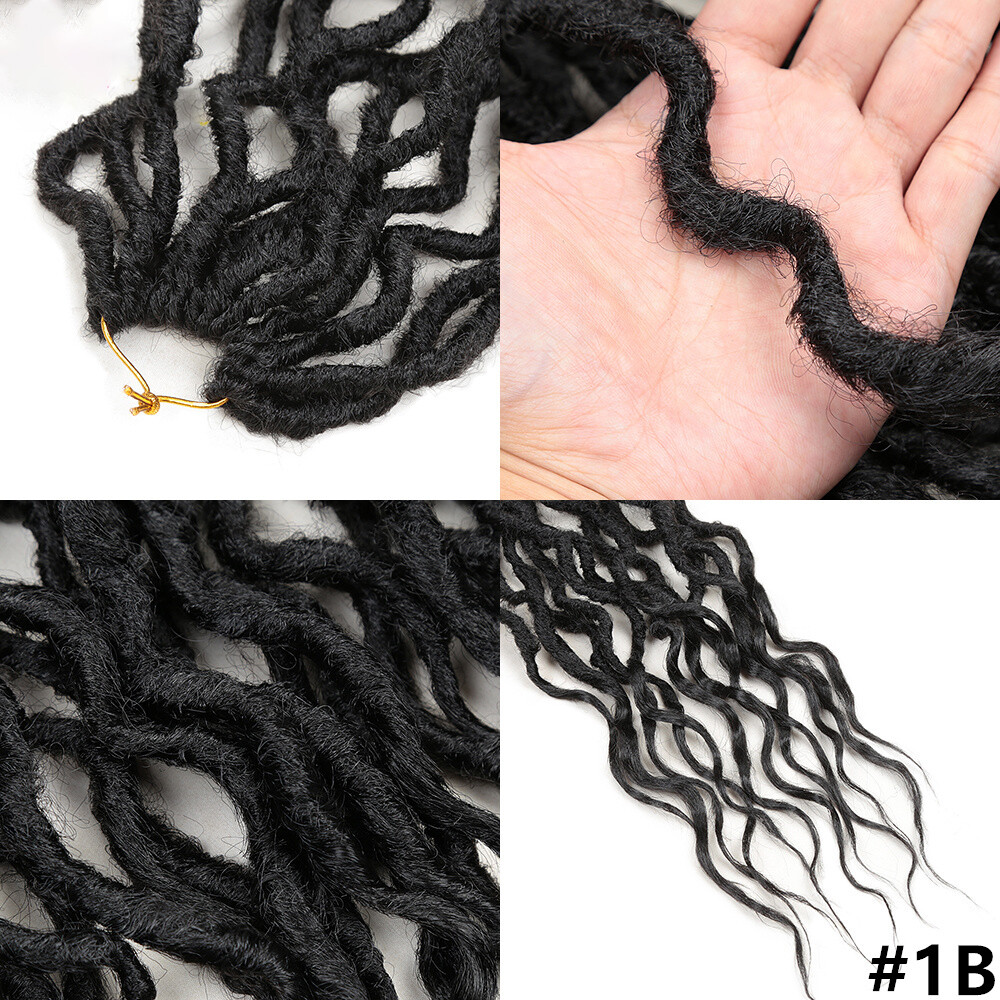 16″ Goddess Faux Locs Crochet Hair Bohemian Locs Crochet Braids Hair Extensions