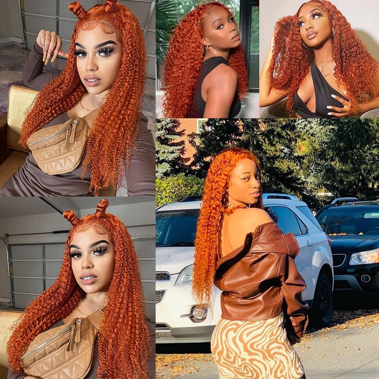 Aikebi Bundles Human Hair 8 10 12 Inch Water Wave Ginger Orange Color 350 Human