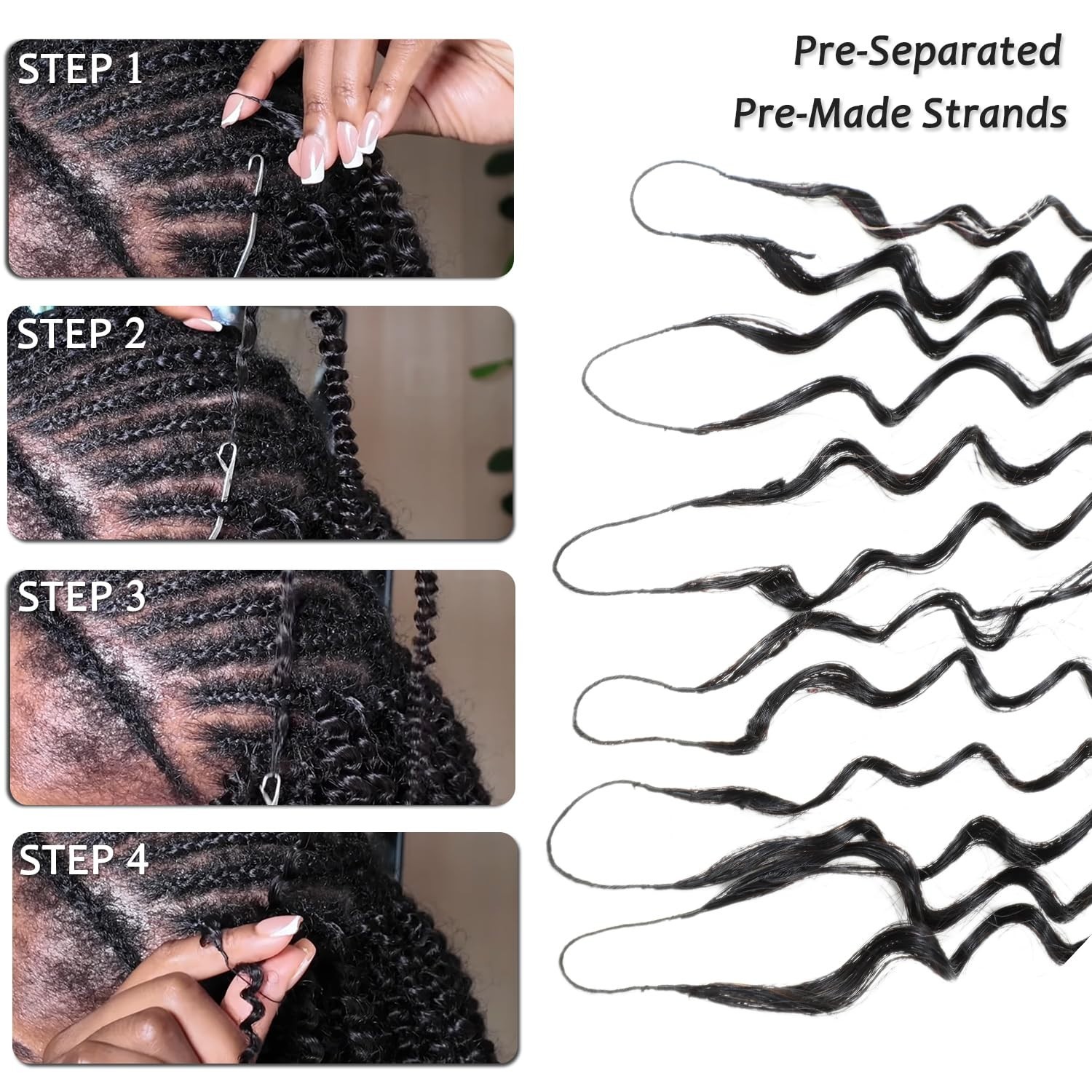 Kinky Curly Miracle Knots – 70g Invisible Human Crochet Hair Extensions 16 Inch