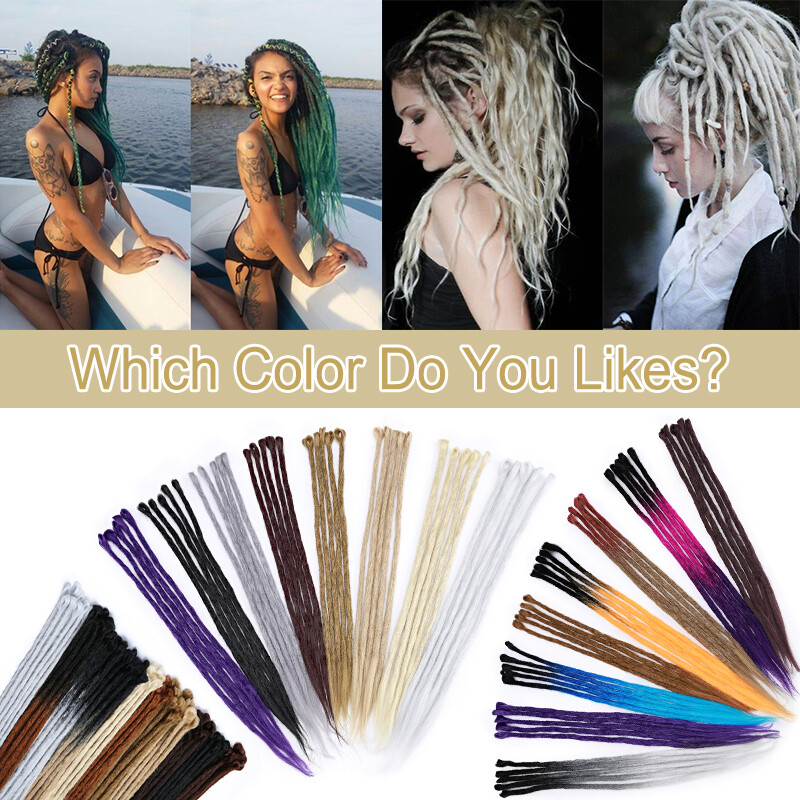 Ombe Dreadlocks Crochet Braid Dreads Locks Reggae Hair Extensions 20″~24″ Blonde