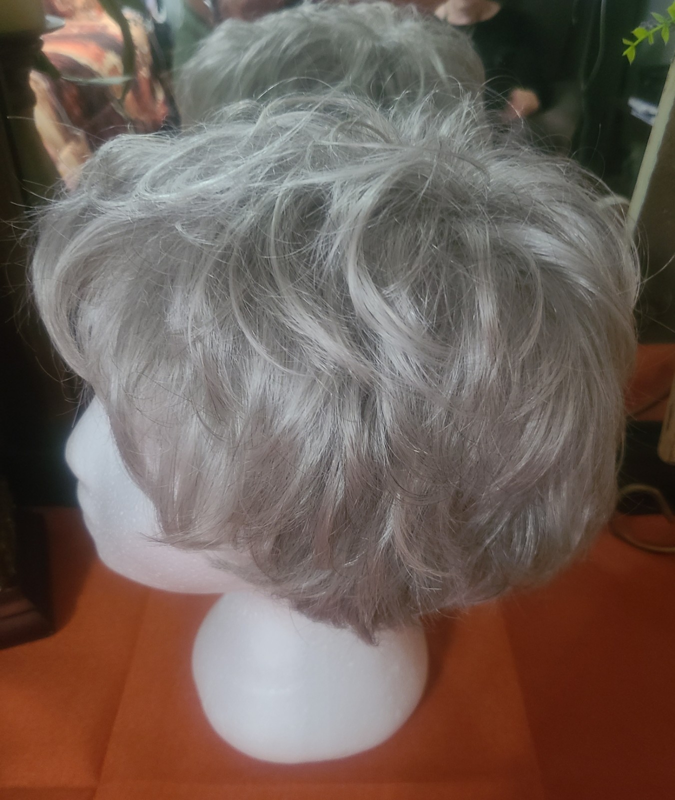 Short Gray & Silver Wig Hairpiece, Gray Silver Short Wig