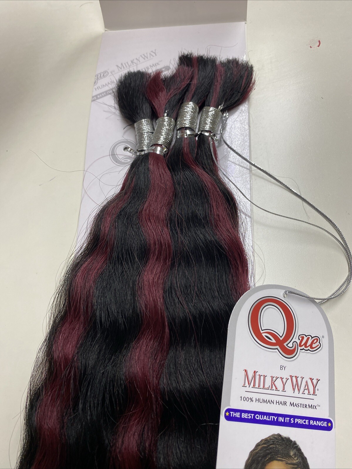 MILKY_WAY QUE HUMAN HAIR_MASTER MIX_SUPER_BULK_14″_#P1B/530