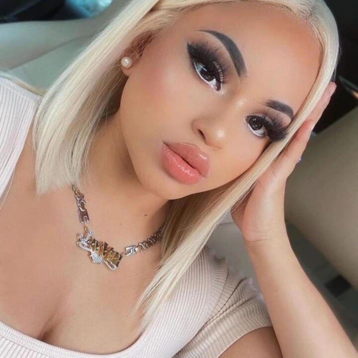 13×4 Short Bob Lace Front Human Hair Wigs Straight Bob Wigs Pre Plcuked Colorful