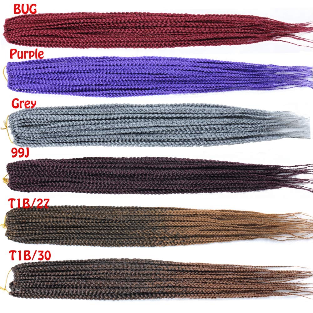 Mayloss 6 Packs/Lot 14/18/24/30 Inch 1Cm 20 Strands/Pack Thin 3X Braid Crochet
