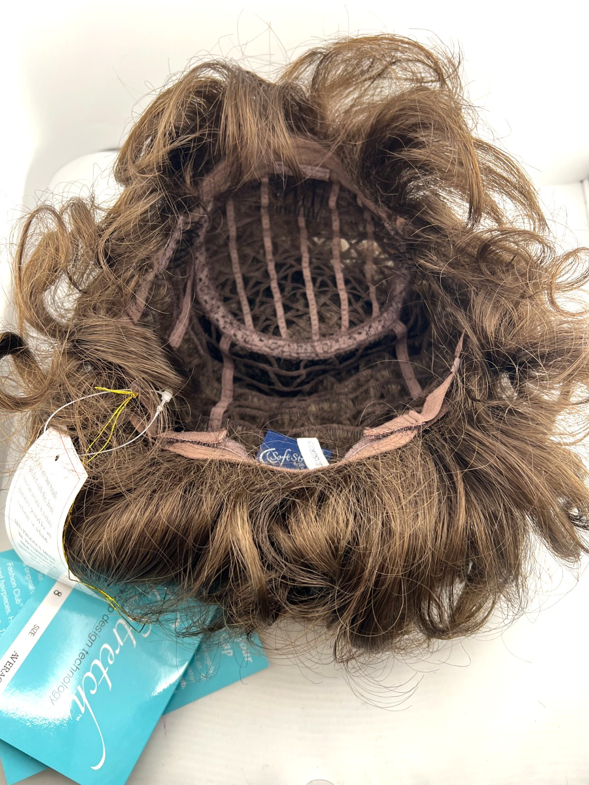 NIB Soft Stretch TWC Wig Soft Pleasures Sz Average Color 8 Brown Brunette Curl