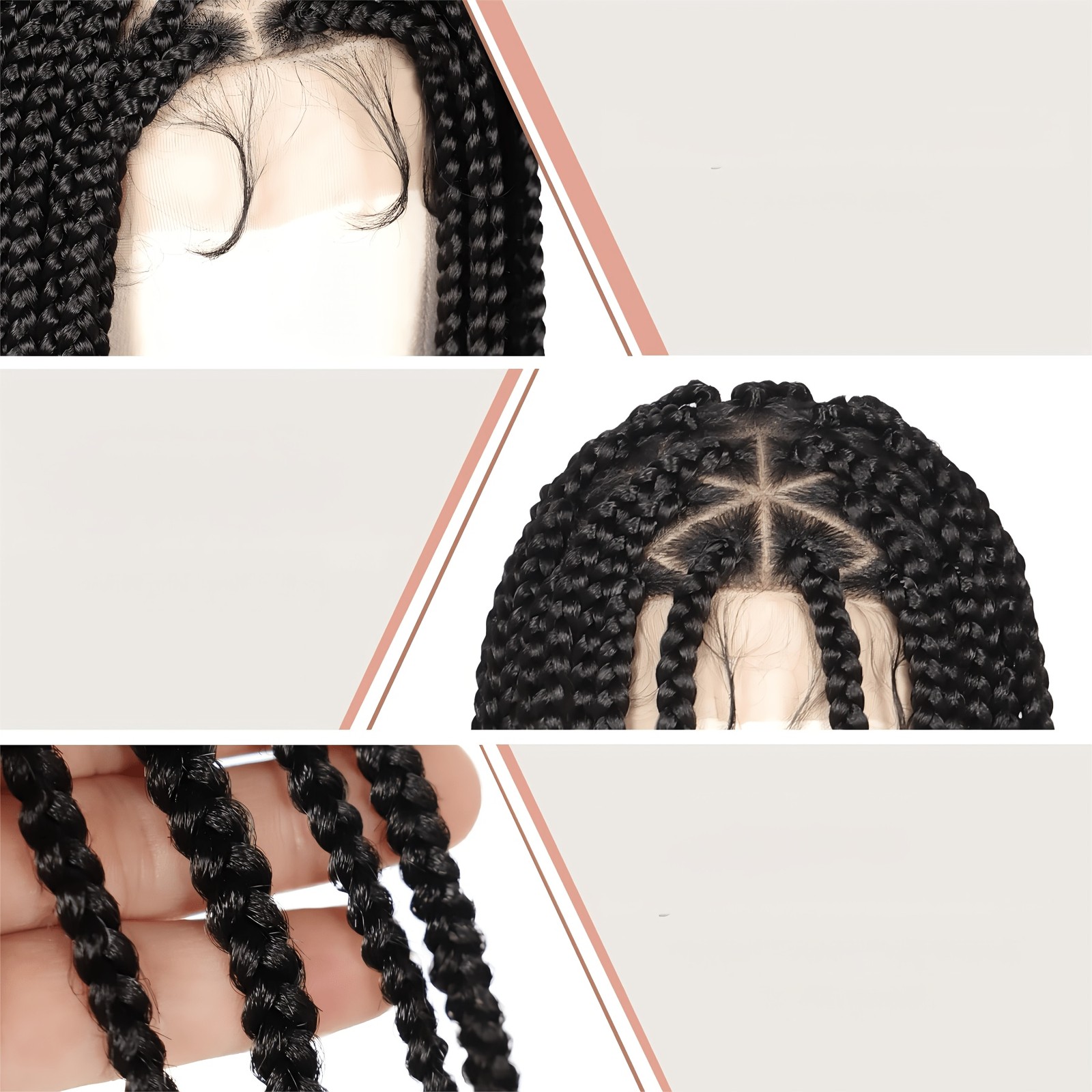 Full Lace Braided Wig for Women Natural Look,Versatile for All Skin Tones