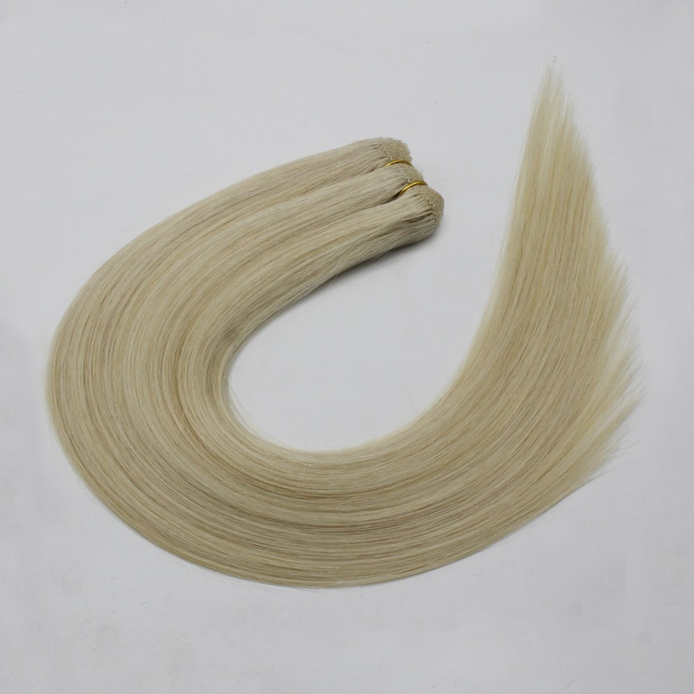 Weaving Hair Extensions Double Weft Sew Machine Made Hair Weft Remy Human Hair
