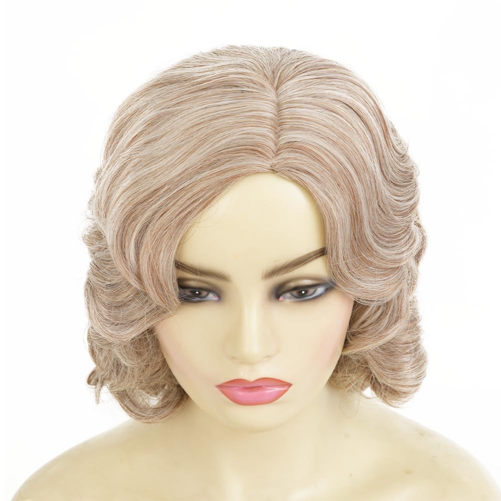 Kaneles Blonde 1920s Finger Wave Wig Women Wigs Side